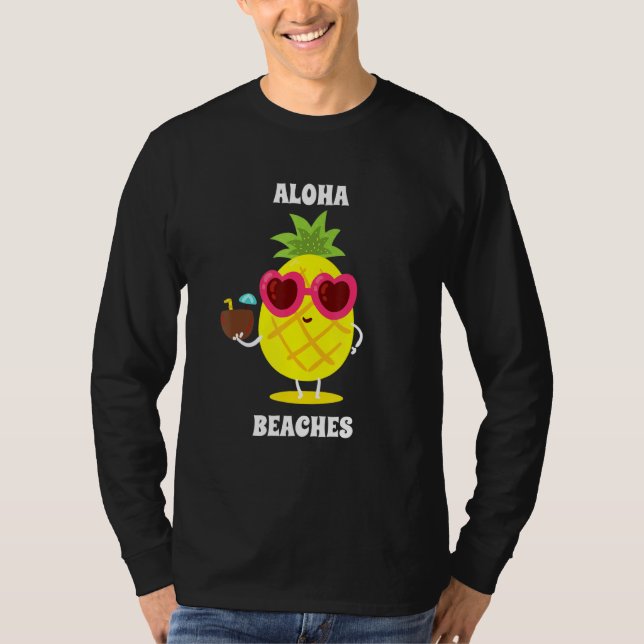 Camiseta Aloha Beaches Coconut Pineapple Hawaii Vacaciones (Anverso)