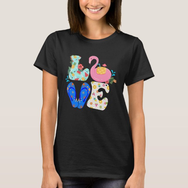 Camiseta Aloha Bebe Hawai Cocktail Flamingo (Anverso)