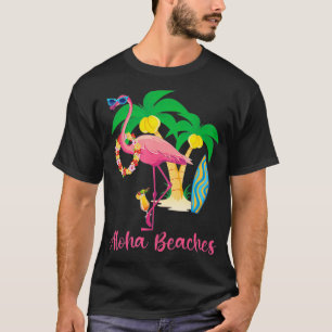 Camiseta Aloha Bebe Hawai Flores Florales Floral Flamingo C
