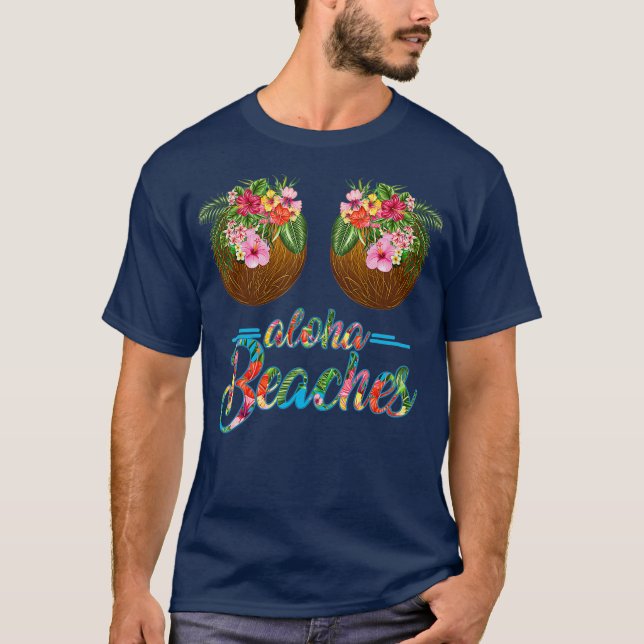 Camiseta Aloha Bebe Hawaii Funny Coconut Bra Flower (Anverso)
