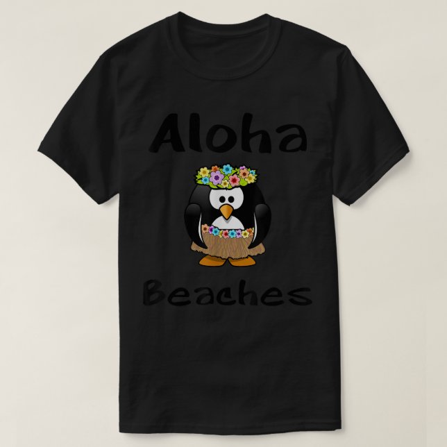 Camiseta Aloha Bebe Penguin Hula Dance Funny T (Diseño del anverso)