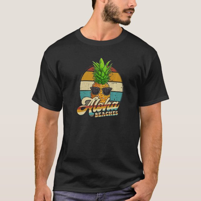 Camiseta Aloha Bebidas Pineapple Gafas De Sol Aloha Hawaii  (Anverso)