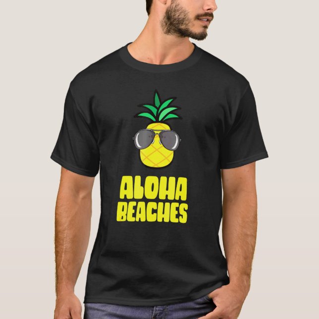 Camiseta Aloha Bebidas Pineapple Gafas de sol Hawai Tiki (Anverso)