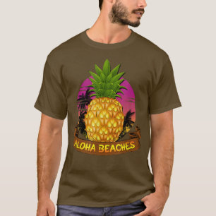 Camiseta Aloha Beis Hawaii Amantes del Estado de la Piña de