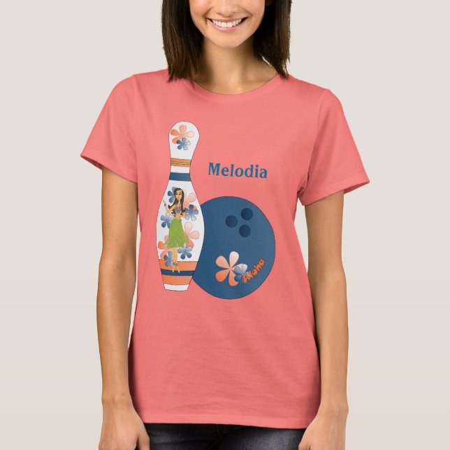 Camiseta Aloha Bowling Design (Anverso)