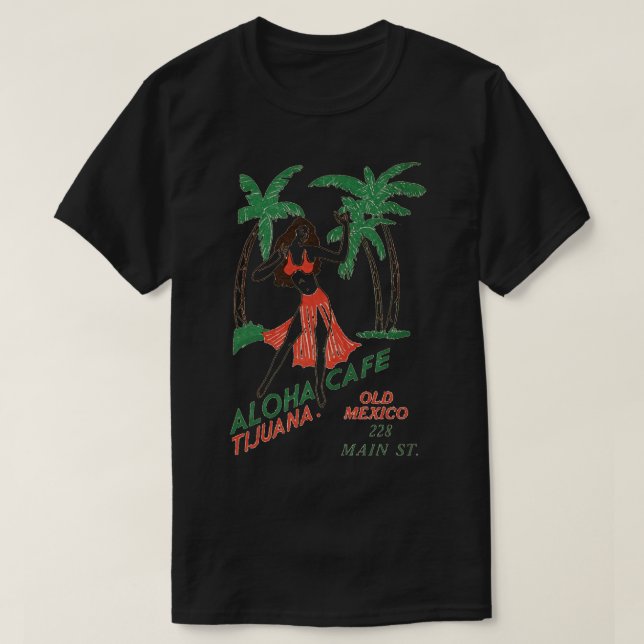 Camiseta Aloha Cafe (Diseño del anverso)