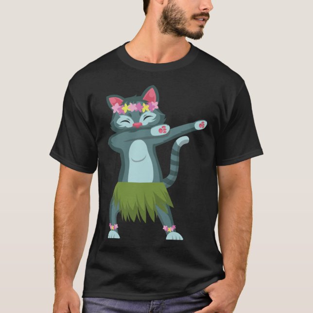 Camiseta Aloha Cat Hawaiian Dance Mele Kalikimaka Hula Kitt (Anverso)