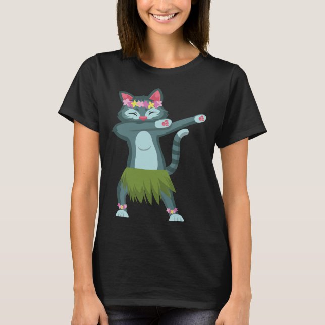 Camiseta Aloha Cat Hawaiian Dance Mele Kalikimaka Hula Kitt (Anverso)