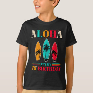 Camiseta Aloha cumpleaños 70 Hawaii Playa Tropical Surfing 