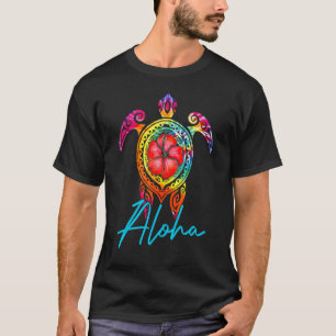 Camiseta Aloha de la tortuga hawaiana de tinte para la Vaca