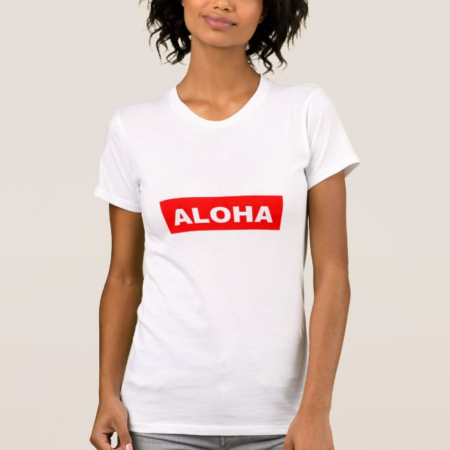 Camiseta Aloha en rojo (Anverso)