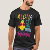 Aloha es mi cumpleaños número 14, hawaiano, niño d