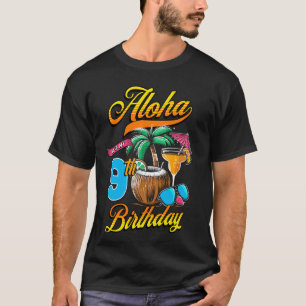 Camiseta Aloha es mi noveno cumpleaños, Hawaii Beach, 9 año