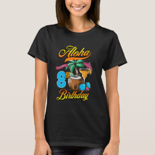 Camiseta Aloha es mi octavo cumpleaños en la playa Hawaii 8
