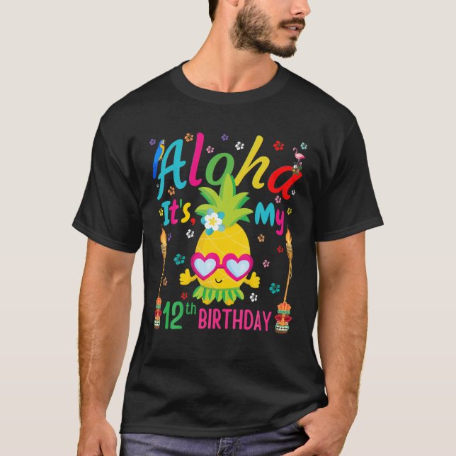 Camiseta Aloha es mi Tropi Hawaii de piña de cumpleaños núm (Anverso)