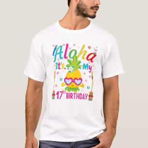 Camiseta Aloha es mi tropical hawaiano con flores de cumple