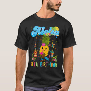 Camiseta Aloha es mi undécimo cumpleaños 11 años niños hawa