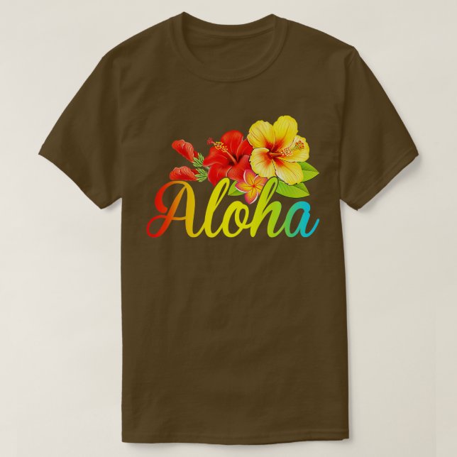 Camiseta Aloha Flores Hawaii Funny Hawaii Beach Luau Par (Diseño del anverso)