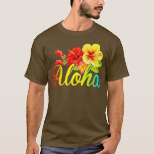 Camiseta Aloha Flores Hawaii Funny Hawaii Beach Luau Par