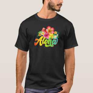 Camiseta Aloha Flores Hawaii Funny Hawaii Beach Luau Par