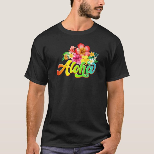 Camiseta Aloha Flores Hawaii Funny Hawaii Beach Luau Par (Anverso)