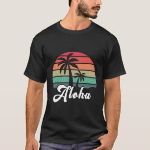 Camiseta Aloha Flores Hawaii Shirt Aloha Hawaiian Beach Gi