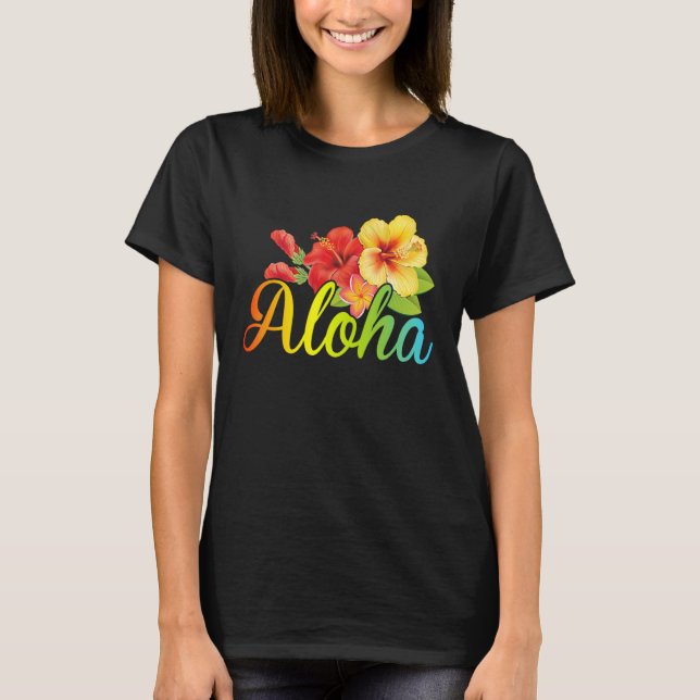 Camiseta Aloha Flower Hawaii Beach Aloha (Anverso)