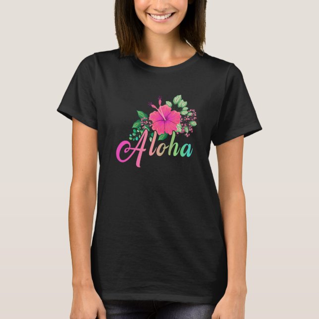 Camiseta Aloha Flower Hawaii Hawaii Surf Island (Anverso)