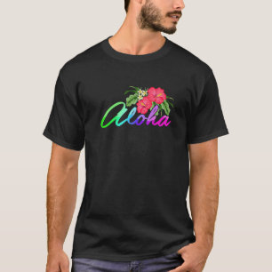 Camiseta Aloha Flowers Hawai Beach Luau Par