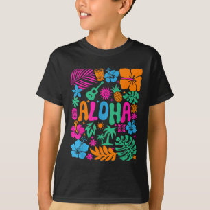 Camiseta Aloha Hawái Boho Retro Shaka Hibisco Vacaciones Tr