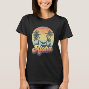 Camiseta Aloha Hawái Isla Hawaiana Palmeras Playa Vacacione