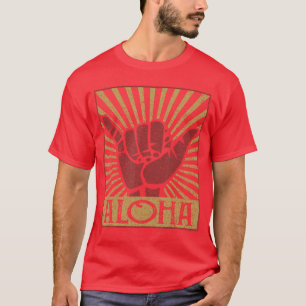 Camiseta Aloha Hawaiano Hawái Vintage Acha Distorsionado Si