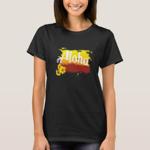 Camiseta Aloha Hawaiano Retro Tiki Vintage Maui Ohana Premi