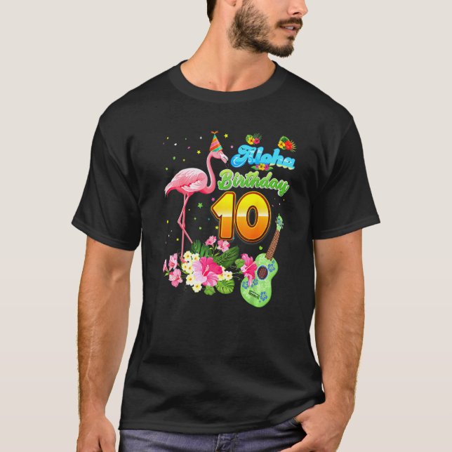 Camiseta Aloha Hawaii 10 Años Flamingo H (Anverso)