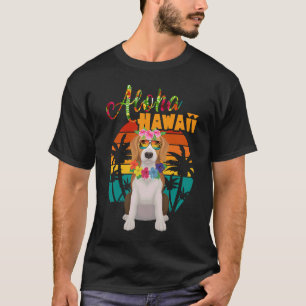 Camiseta Aloha Hawaii Beagles Perro con lentes de sol Summe