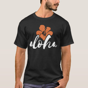 Camiseta Aloha Hawaii con flor hawaiana hibiscus