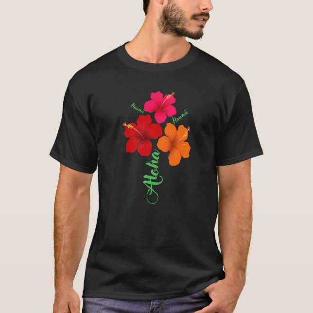 Camiseta Aloha Hawaii Cute Vacaciones Con Flores Hawaianas  (Anverso)