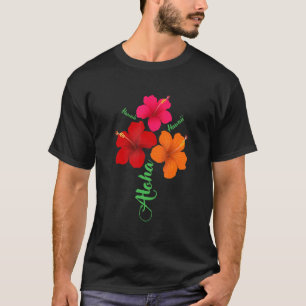 Camiseta Aloha Hawaii Cute Vacaciones Con Flores Hawaianas 