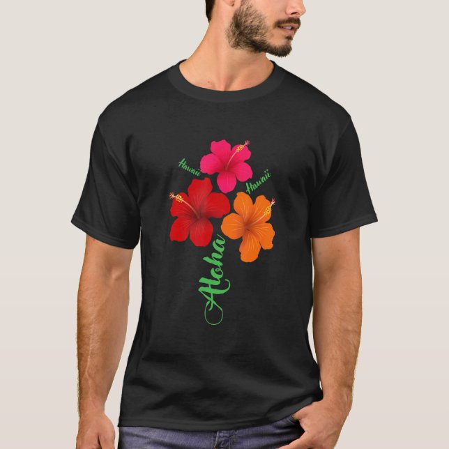 Camiseta Aloha Hawaii Cute Vacaciones Con Flores Hawaianas  (Anverso)
