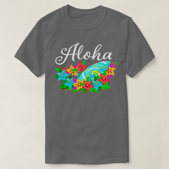 Camiseta ALOHA Hawaii desde la isla (Diseño del anverso)