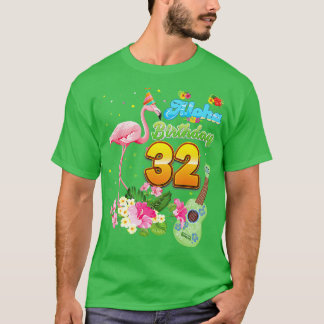 Camiseta Aloha Hawaii Flamingo de 32 años de edad Flamingo 