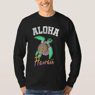 Camiseta Aloha Hawaii Funny Sea Turtle Surfing Beach Tee