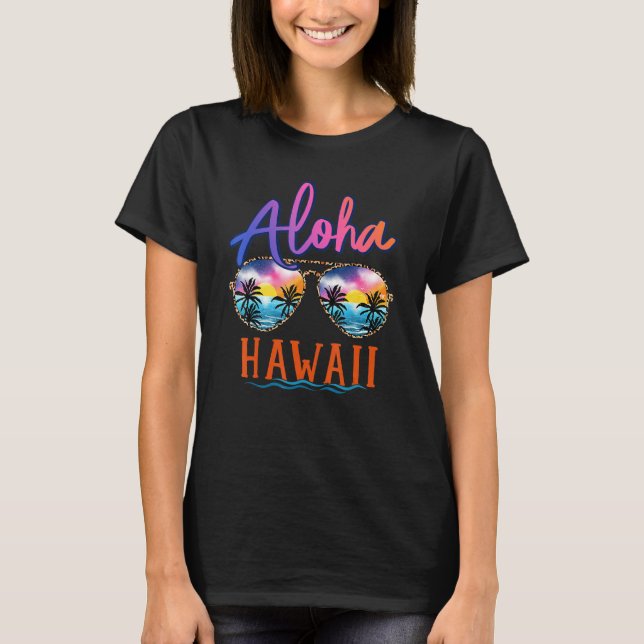 Camiseta Aloha Hawaii Gafas de Sol Familia Vacaciones A (Anverso)
