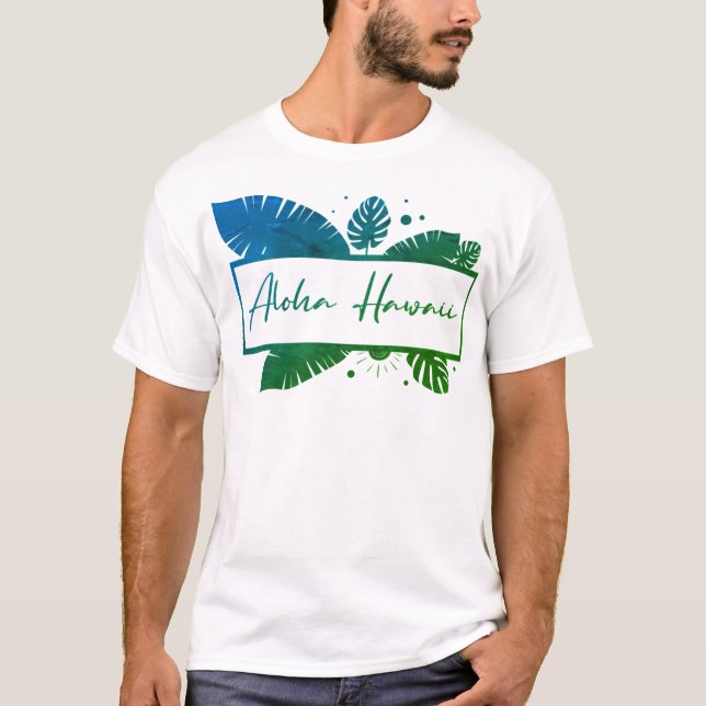 Camiseta Aloha Hawaii Green (Anverso)