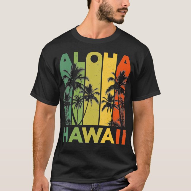 Camiseta Aloha Hawaii Hawaii Hawaii Camisas T Vintage (Anverso)