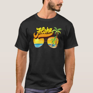 Camiseta Aloha Hawaii Hawaii Isla Hawái Gafas de sol Palmer