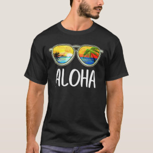 Camiseta Aloha Hawaii Hawaii Isla Hawái Gafas de sol Palmer