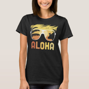 Camiseta Aloha Hawaii Hawaii Isla Hawaii Gafas de sol Palm 