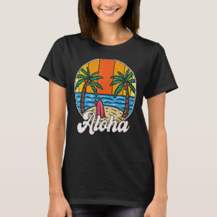 Camiseta Aloha Hawaii Hawaii Para Niños Chicas Palm Tree Su