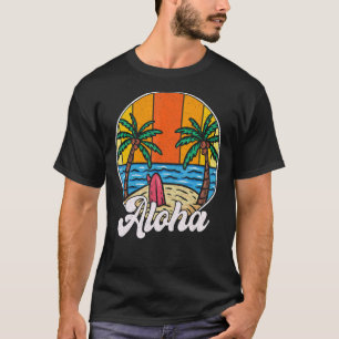 Camiseta Aloha Hawaii Hawaii Para Niños Chicas Palm Tree Su